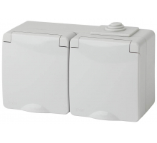 Розетка ЭРА Эксперт 2х2P E IP65 16A 250V 11-2603-03 Б0035991