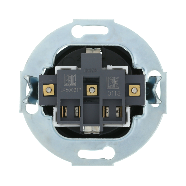 Розетка LK Studio с з/к, со шторками (черный) Vintage 883208-1