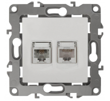 Розетка комбинированная RJ45+RJ11 ЭРА 12 12-3109-01 Б0018248