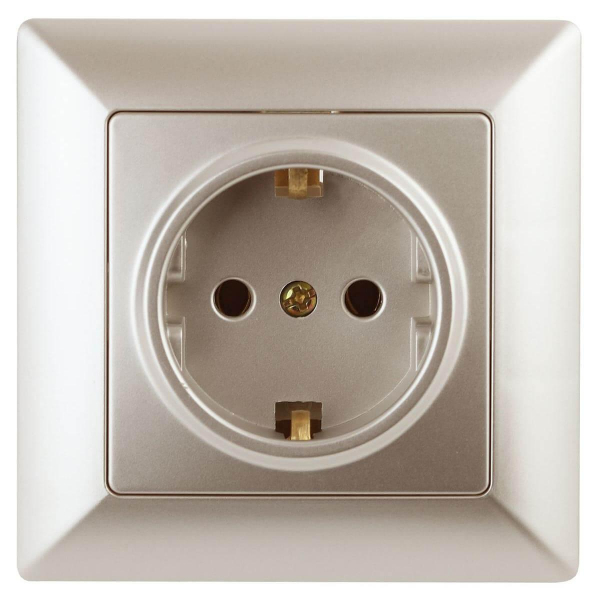 Розетка ЭРА Intro Solo Schuko 2P+E 16A 250V шампань 4-202-04 Б0043315 Розетка ЭРА Intro Solo Schuko 2P+E 16A 250V шампань 4-202-04 Б0043315