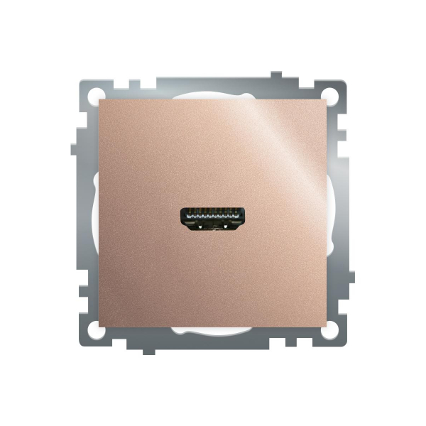 Розетка HDMI 2.1, Type A (механизм), STEKKER GLS00-7118-02, серия Катрин, шампань 50063 Розетка HDMI 2.1, Type A (механизм), STEKKER GLS00-7118-02, серия Катрин, шампань 50063