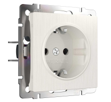 Розетка с заземлением Werkel перламутровый рифленый W1171013 4690389161001