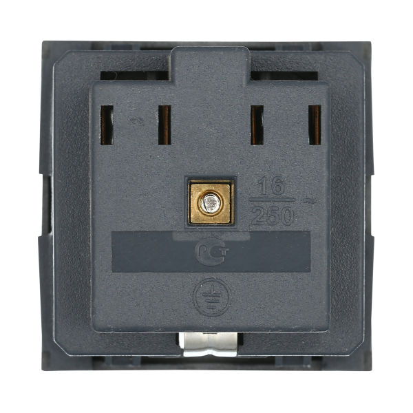 Розетка LK Studio с з/к, со шторками матовая поверхность (серебристый металлик) LK45 851403-1