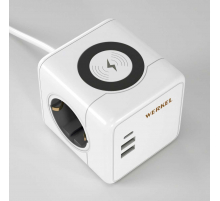 Розеточный блок 3-местный Werkel + 3 USB + беспроводная зарядка W6513501 4690389204265