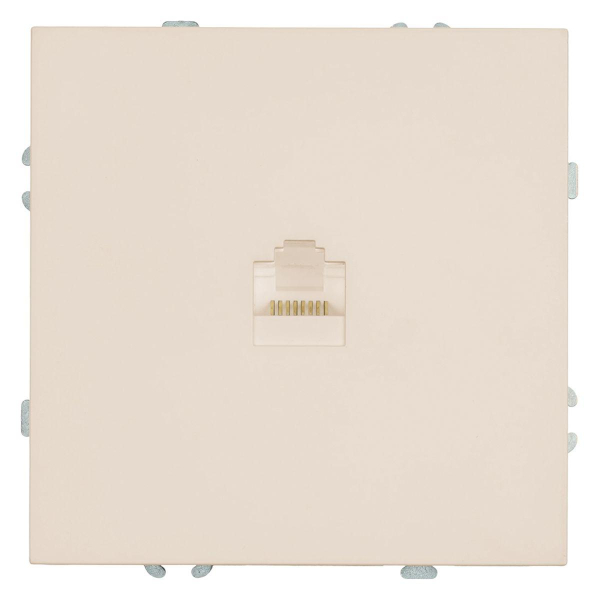 Розетка компьютерная 1-местная RJ-45 (механизм) Эмили, RST00-5117-08, кашемир, soft touch 49899