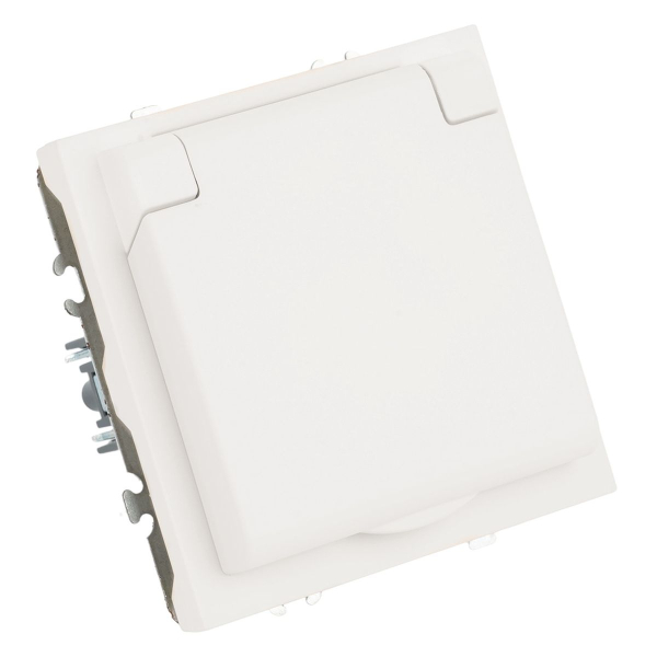 Розетка 2P+PE Stekker Эмили со шторками крышкой белый фарфор RST16-5112-01 49881