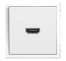 Розетка HDMI 2.0 Type A (механизм), STEKKER, серия Эмили, RST00-5118-01, белый фарфор, soft touch 50163