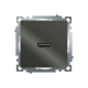 Розетка HDMI 2.1, Type A (механизм), серия Катрин, графит, GLS00-7118-06 50059