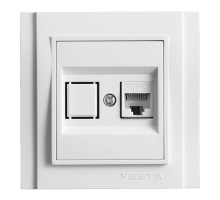 Розетка LAN Vesta-Electric Verona белый FRZCW020101BEL