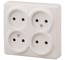Розетка ЭРА Эксперт 4х2P 16A 250V 11-2210-02 Б0020707
