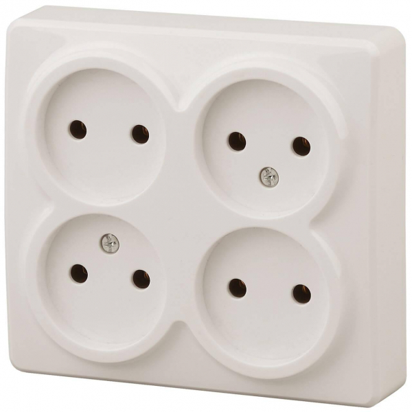 Розетка ЭРА Эксперт 4х2P 16A 250V 11-2210-02 Б0020707 Розетка ЭРА Эксперт 4х2P 16A 250V 11-2210-02 Б0020707