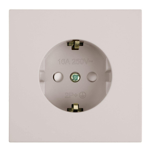 Розетка 1-местная с защитной шторкой с/з (механизм), Stekker, 250В, 16А Мия, RST16-3110-08, пудровый жемчуг 50484