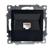 Розетка компьютерная RJ-45 Stekker Катрин черный GLS00-7107-05 39613