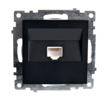Розетка компьютерная RJ-45 Stekker Катрин черный GLS00-7107-05 39613