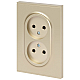 Розетка ЭРА Arktik 16-2107-04 без заземления двойная 2X2P 16А-250В шампань Б0071684