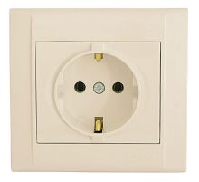 Розетка Makel с/з (Керамика) СП Defne 16А IP20 крем. 42010008