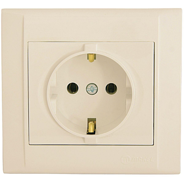 Розетка Makel с/з (Керамика) СП Defne 16А IP20 крем. 42010008 Розетка Makel с/з (Керамика) СП Defne 16А IP20 крем. 42010008