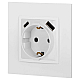 Розетка ЭРА Elegance 14-4108-01 2P+E 16A-250В со шторками с USB type-A+C 5В-3А белый Б0067736