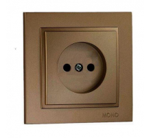 Розетка 2К Mono Electric Despina 16A 250V винтовое подключение бронза 102-232322-116