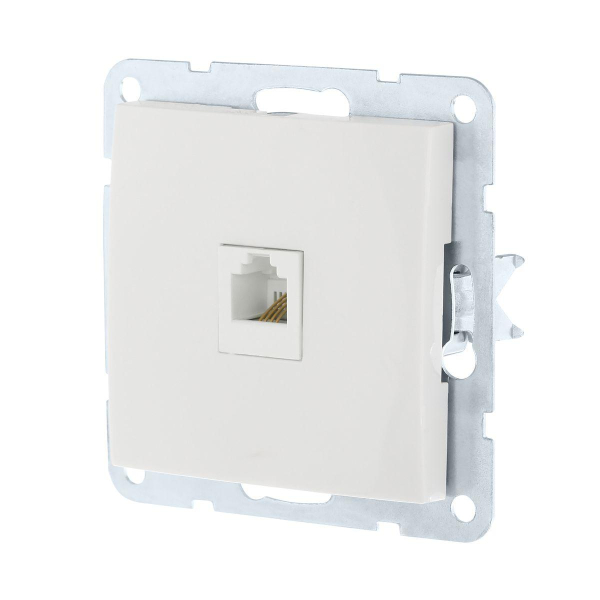 Розетка телефонная RJ-12 LK Studio LK60 белый 865504-1