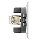 Розетка компьютерная 1-местная RJ-45 (механизм) Stekker Мия RST00-3117-01 белая магнолия 50436