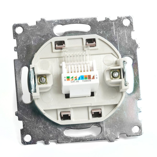 Розетка компьютерная RJ-45 Stekker Катрин шоколад GLS00-7107-04 49023