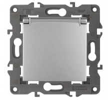 Розетка ЭРА Elegance 2P E Schuko со шторками с крышкой 16A 250V 14-2103-03 Б0034280