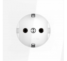 Розетка встраиваемая Voltum S70 с заземлением 16А, (белый глянцевый) VLS040101