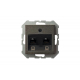 Розетка 2хRJ45 Liregus Epsilon антрацит 28-1151