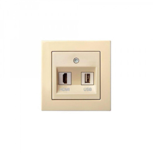 Розетка HDMI/USB Liregus Epsilon бежевый 28-085
