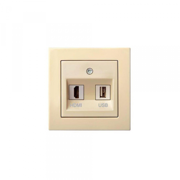 Розетка HDMI/USB Liregus Epsilon бежевый 28-085 Розетка HDMI/USB Liregus Epsilon бежевый 28-085