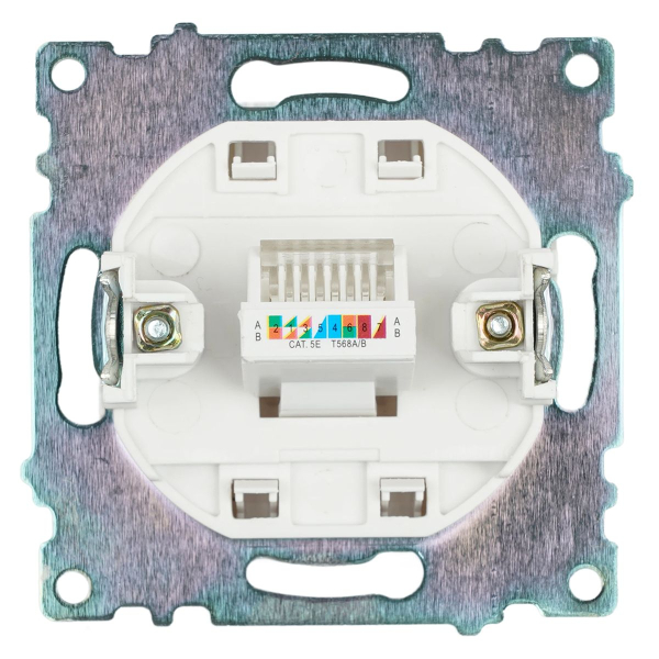 Розетка компьютерная RJ-45 Stekker Катрин белый GLS00-7107-01 39305