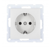 Розетка LK Studio с з/к, без шторок (белый) LK60 863104-1