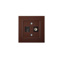 Розетка HDMI/TV оконечная Liregus Epsilon коричневый 28-1561