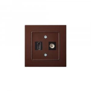 Розетка HDMI/TV оконечная Liregus Epsilon коричневый 28-1561