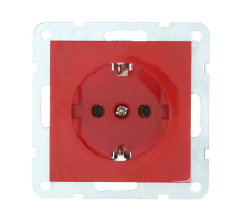 Розетка LK Studio с з/к, без шторок (красный) LK60 863107