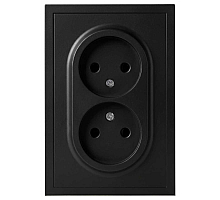 Розетка ЭРА Galaxy 15-2107-05 без заземления двойная 2X2P 16А-250В IP20 антрацит Б0071701