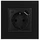Розетка ЭРА Elegance 14-4108-05 2P+E 16A-250В со шторками с USB type-A+C 5В-3А антрацит Б0067724