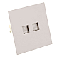 Розетка компьютерная 2-местная RJ-45 (механизм) Stekker Мия RST00-3111-08 пудровый жемчуг 50481