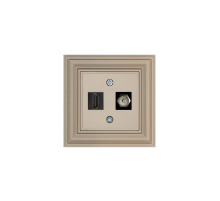 Розетка HDMI/TV Liregus Retro кремовый омбре 29-139