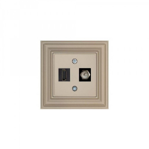 Розетка HDMI/TV Liregus Retro кремовый омбре 29-139