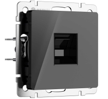 Розетка Ethernet RJ-45 Werkel черный акрил W1181048 4690389197758