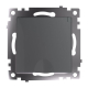 Розетка 2P+PE Stekker Катрин со шторками крышкой графит GLS16-7112-06 49424