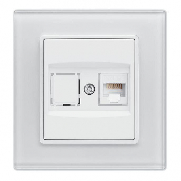 Розетка LAN Vesta-Electric Exclusive White белый FRZ00041017BEL Розетка LAN Vesta-Electric Exclusive White белый FRZ00041017BEL