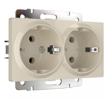 Розетка двойная с заземлением Werkel слоновая кость W1172003 4690389155840