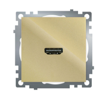 Розетка HDMI 2.1, Type A (механизм), STEKKER, GLS00-7118-08, серия Катрин, золото 50060