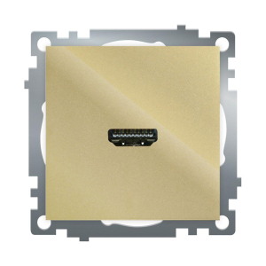 Розетка HDMI 2.1, Type A (механизм), STEKKER, GLS00-7118-08, серия Катрин, золото 50060