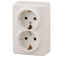 Розетка ЭРА Эксперт 2х2P E Schuko 16A 250V 11-2205-02 Б0020692