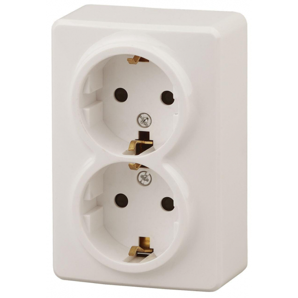 Розетка ЭРА Эксперт 2х2P E Schuko 16A 250V 11-2205-02 Б0020692 Розетка ЭРА Эксперт 2х2P E Schuko 16A 250V 11-2205-02 Б0020692