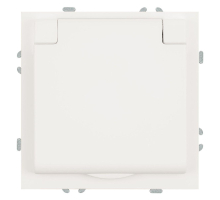 Розетка 2P+PE Stekker Эмили со шторками крышкой белый фарфор RST16-5112-01 49881